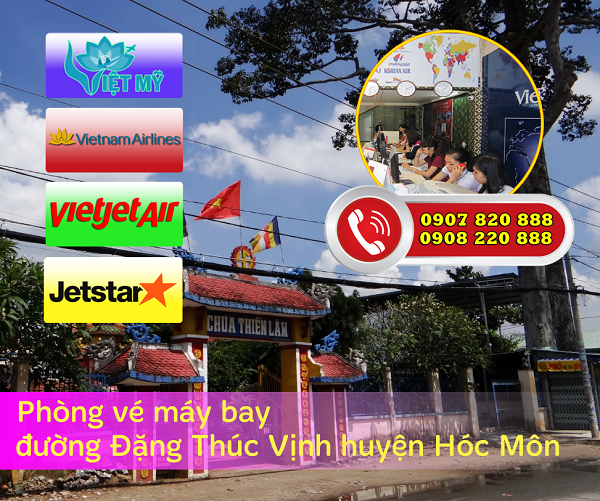 Phòng vé máy bay đường Đặng Thúc Vịnh huyện Hóc Môn