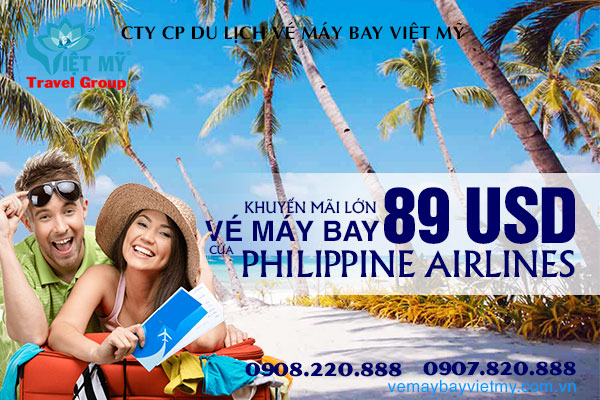 Khuyến mãi lớn vé máy bay 89 USD của Philippine Airlines