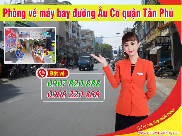 Phòng vé máy bay đường Âu Cơ quận Tân Phú