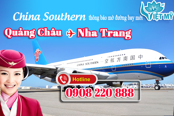 China Southern mở đường bay Quảng Châu – Nha Trang