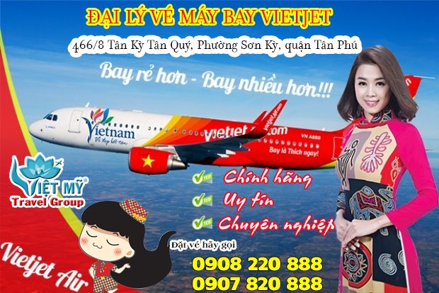 Phòng vé máy bay vietjet air 466/8 Tân Kỳ Tân Quý, Phường Sơn Kỳ, quận Tân Phú