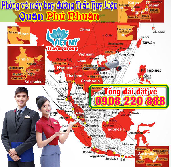 Phòng vé máy bay đường Trần Huy Liệu quận Phú Nhuận