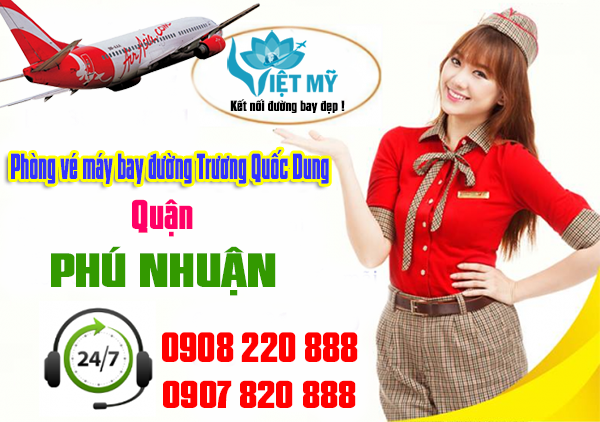 Phòng vé máy bay đường Trương Quốc Dung quận Phú Nhuận