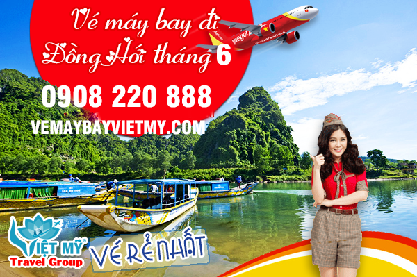 Vé máy bay đi Đồng Hới tháng 6 hãng Vietjet Air