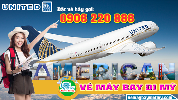 ve may bay di my united airlines