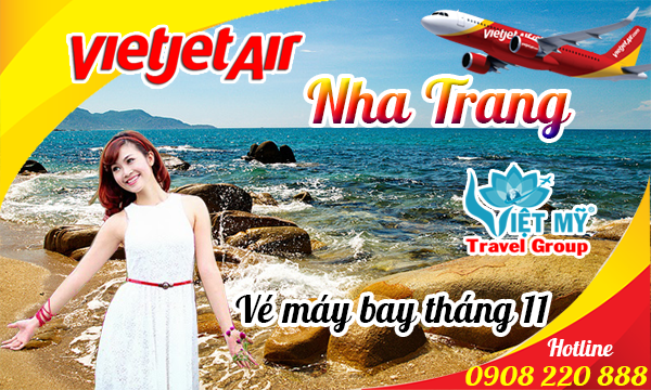 Vé máy bay đi Nha Trang tháng 11 hãng Vietjet Air