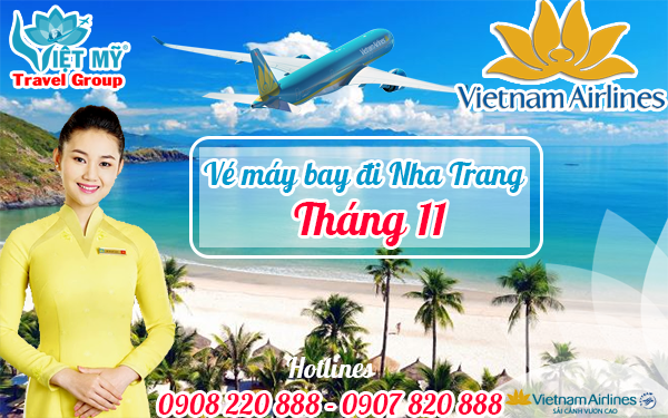 Vé máy bay đi Nha Trang tháng 11 hãng Vietnam Airlines