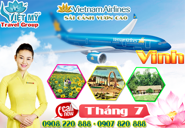 Vé máy bay đi Vinh tháng 7 hãng Vietnam Airlines