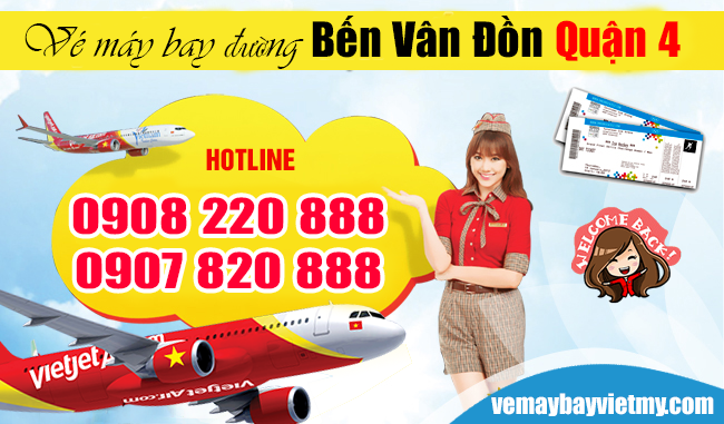 Vé máy bay đường Bến Vân Đồn quận 4 - Phòng vé Việt Mỹ