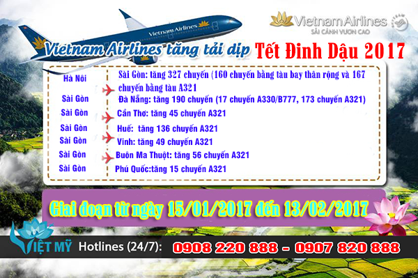 vietnam Airlines tang tai tet dinh dau 2017