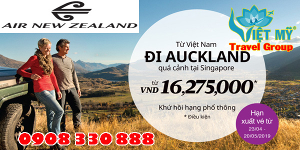 AIR NEW ZEALAND Khuyến mãi vé siêu rẻ đi Auckland