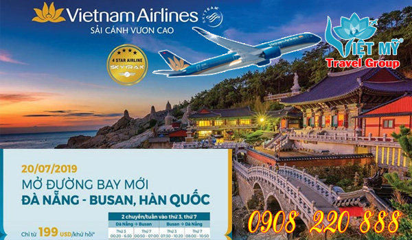 Vietnam Airlines chào đường bay thẳng từ Đà Nẵng Busan