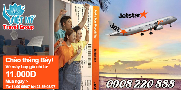 Jetstar chào tháng 7 vé máy bay giá chỉ từ 11K