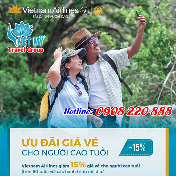 Vietnam Airlines giảm 15 giá vé cho người cao tuổi
