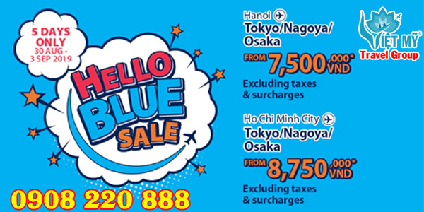 ANA khuyến mãi "Hello Blue Sale" chỉ từ 7.500.000VND