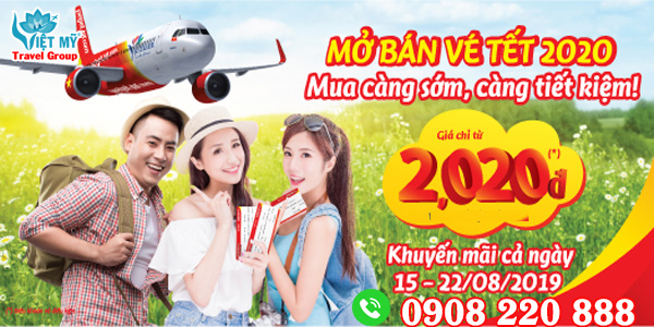 Vietjet Air khuyến mãi vé Tết 2020 chỉ từ 2