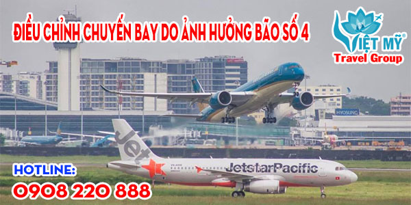 Vietnam Airlines, Jetstar điều chỉnh chuyến bay do ảnh hưởng bão số 4