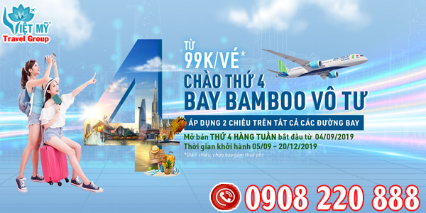 Bamboo Airways Chào thứ 4 giá vé chỉ từ 99K
