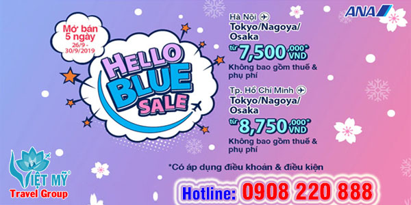 Tưng bừng giá rẻ cùng Hello Blue Sale của ANA