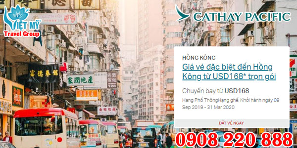 Ưu đãi đặc biệt đi Hongkong cùng Cathay Pacific
