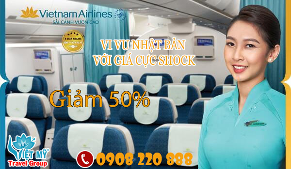 Vietnam Airlines ưu đãi 50% đi Nhật Bản