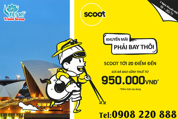 Scoot ưu đãi vé đến Singapore chỉ từ 950K