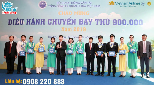 Chuyến bay thứ 900 ngàn của Vietnam Airlines