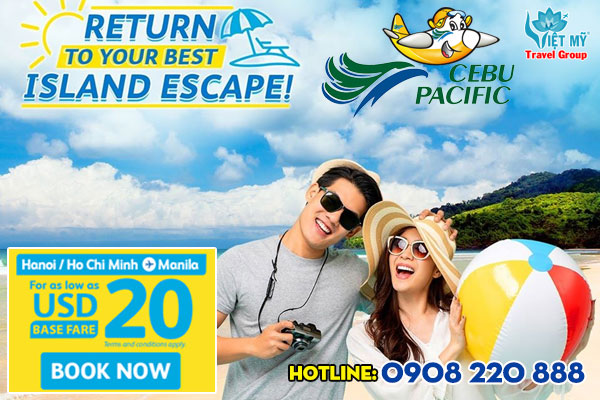 Cebu Pacific giảm 50% giá vé đi Manila