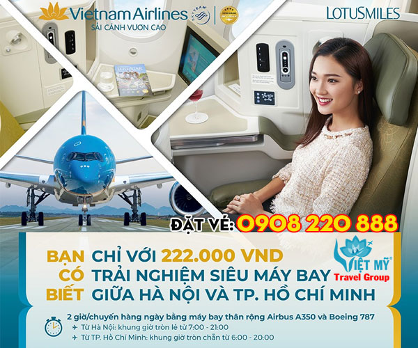 Vietnam Airlines khuyến mãi giữa Hà Nội - TPHCM