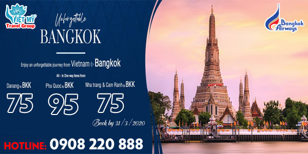 Bay đến thủ đô Bangkook với vé máy bay siêu rẻ