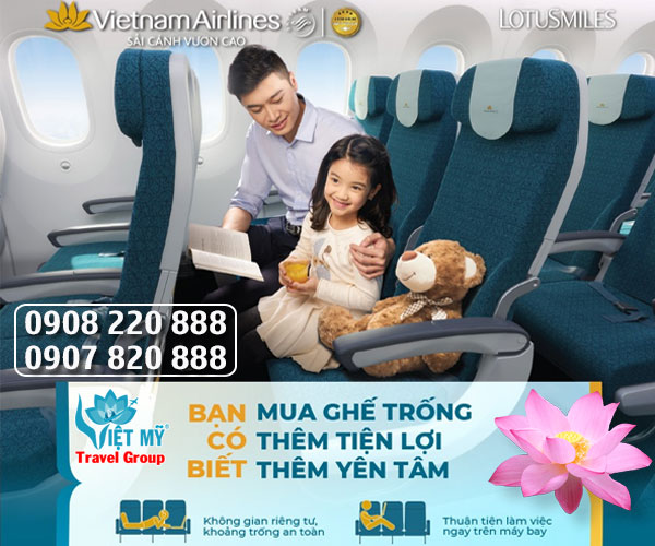 Dịch vụ mua ghế trống - Thêm tiện lợi của Vietnam Airlines