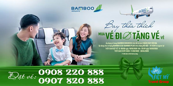 Mua vé đi - tặng vé về cùng Bamboo Airways
