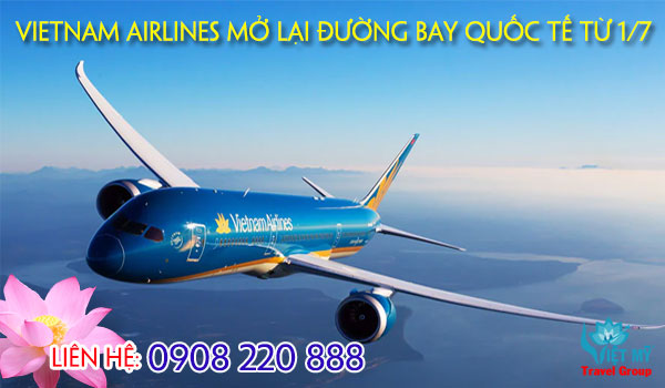 Vietnam Airlines dự kiến mở lại đường bay quốc tế từ 1/7
