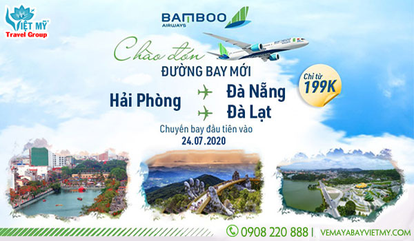 Bamboo mở 2 đường bay mới Hải Phòng - Đà Nẵng/Đà Lạt