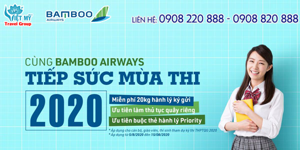 Cùng Bamboo Airways Tiếp sức mùa thi 2020
