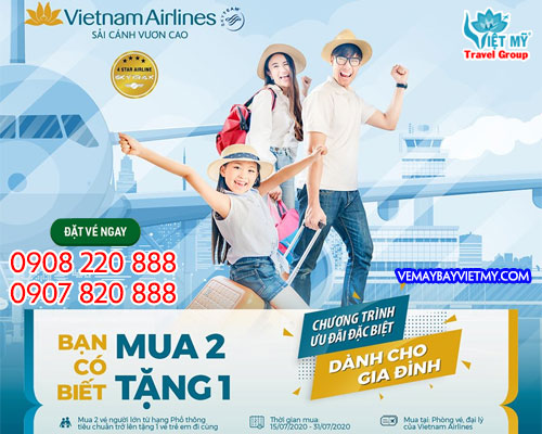 Khuyến mãi vé Mua 2 Tặng 1 của Vietnam Airlines