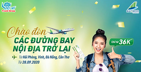 Bamboo Airways mở lại các đường bay nội địa chỉ từ 36K