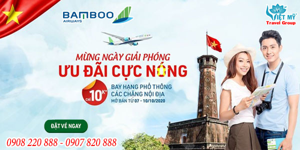 Bamboo Airways ưu đãi mừng ngày Giải phóng
