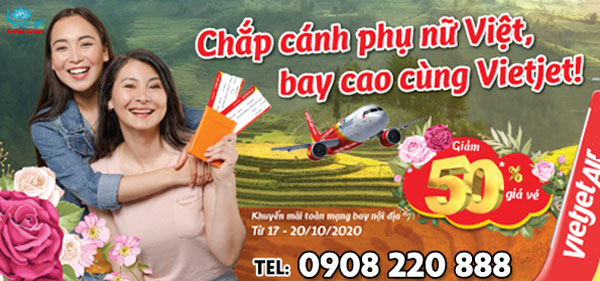 Vietjet giảm 50% giá vé nhân ngày Phụ nữ Việt Nam