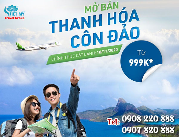 Bamboo mở bán vé Thanh Hóa đi Côn Đảo chỉ từ 999K