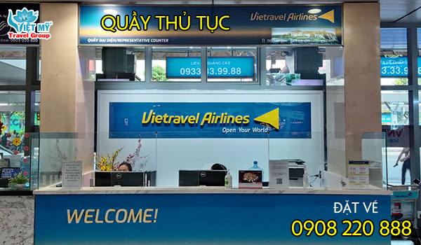 Quầy thủ tục của Vietravel Airlines tại các sân bay