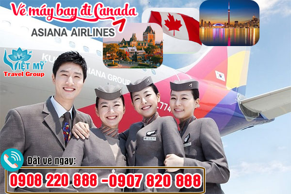 Vé máy bay đi Canada Asiana Airlines