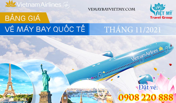 Giá vé chuyến bay từ Việt Nam đi Quốc tế của VNA
