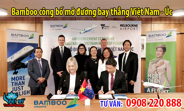 Bamboo công bố mở đường bay thẳng Việt Nam - Úc
