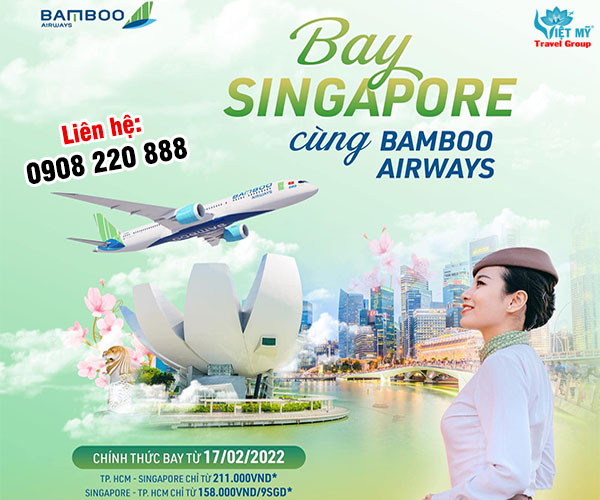 Bamboo mở bán vé bay thẳng Singapore - Việt Nam