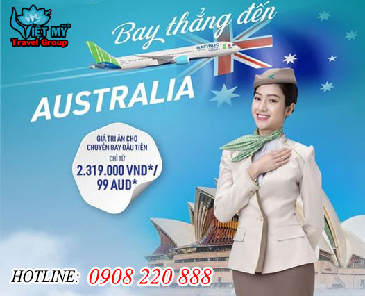 Bamboo mở bán vé bay thẳng Việt Nam - Úc