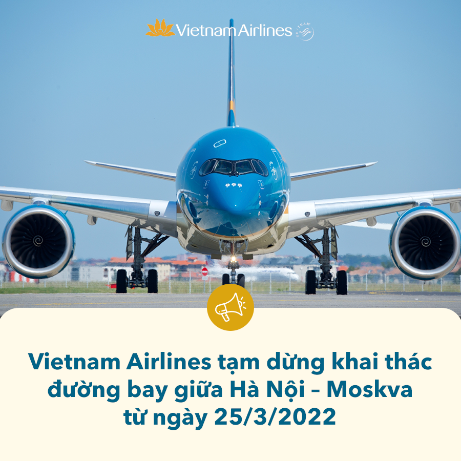 Vietnam Airlines tam ngung bay den nga