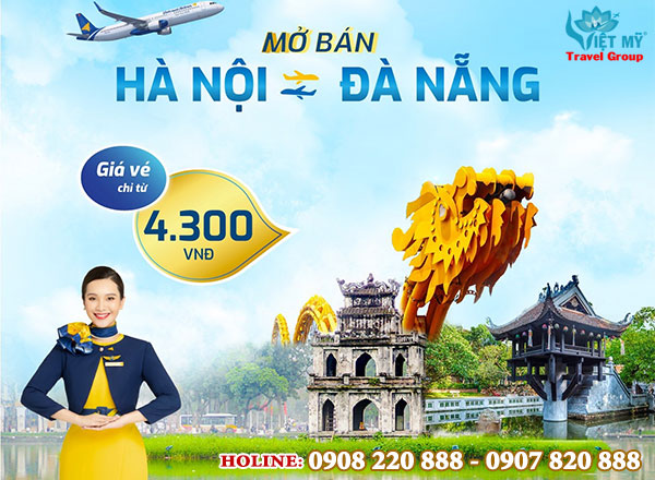 Vietravel Airlines ưu đãi vé Hà Nội - Đà Nẵng chỉ từ 4.300 đồng