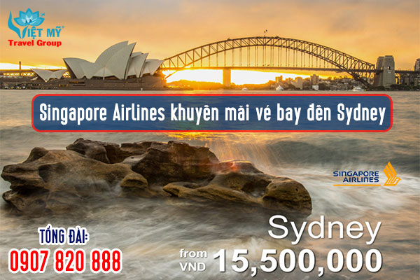Singapore Airlines khuyến mãi vé bay đến Sydney