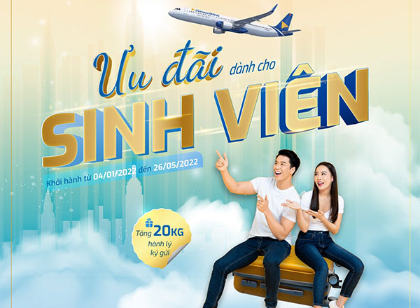 Vietravel Airlines giảm 10% giá vé bay cho Sinh viên